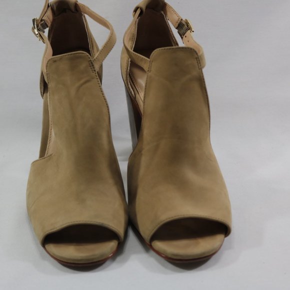 Antonio Melani Tan Suede Tortoise Heels Dress Shoes – Size 8 - Picture 4 of 6